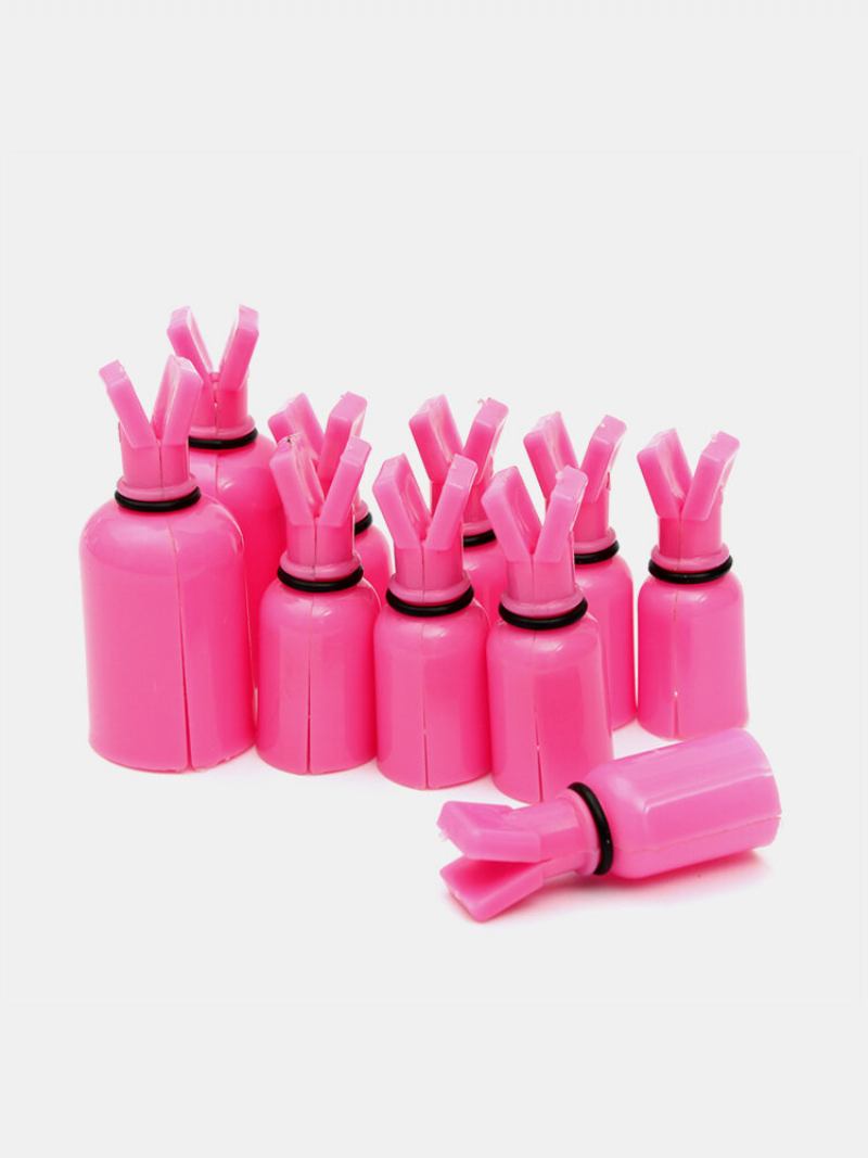 10 Τεμάχια Πλαστικό Soak Off Uv Gel Polish Remover Wrap Tool Nail Cotton Clip