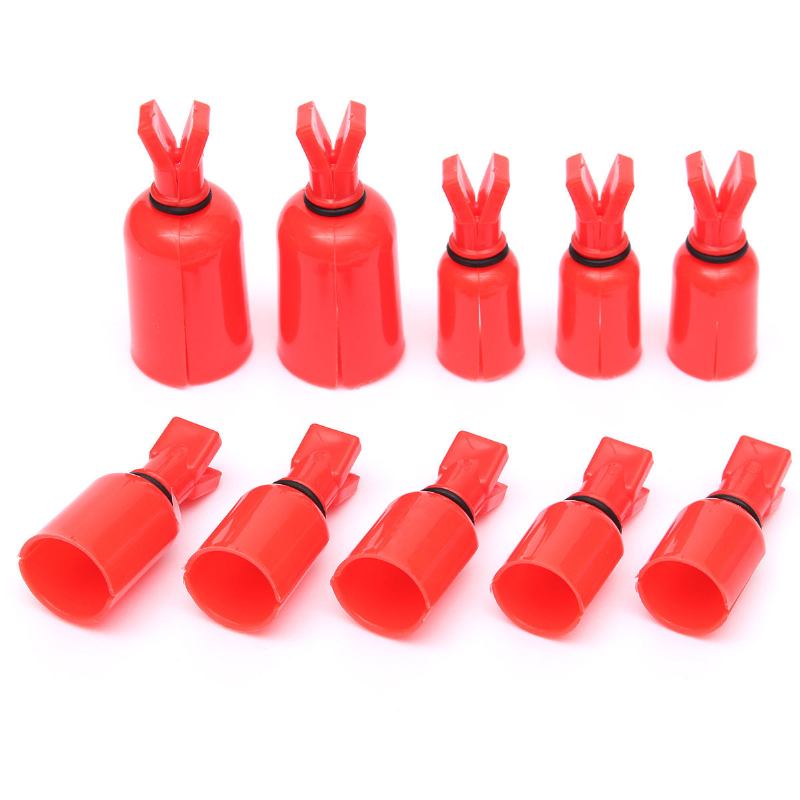 10 Τεμάχια Πλαστικό Soak Off Uv Gel Polish Remover Wrap Tool Nail Cotton Clip
