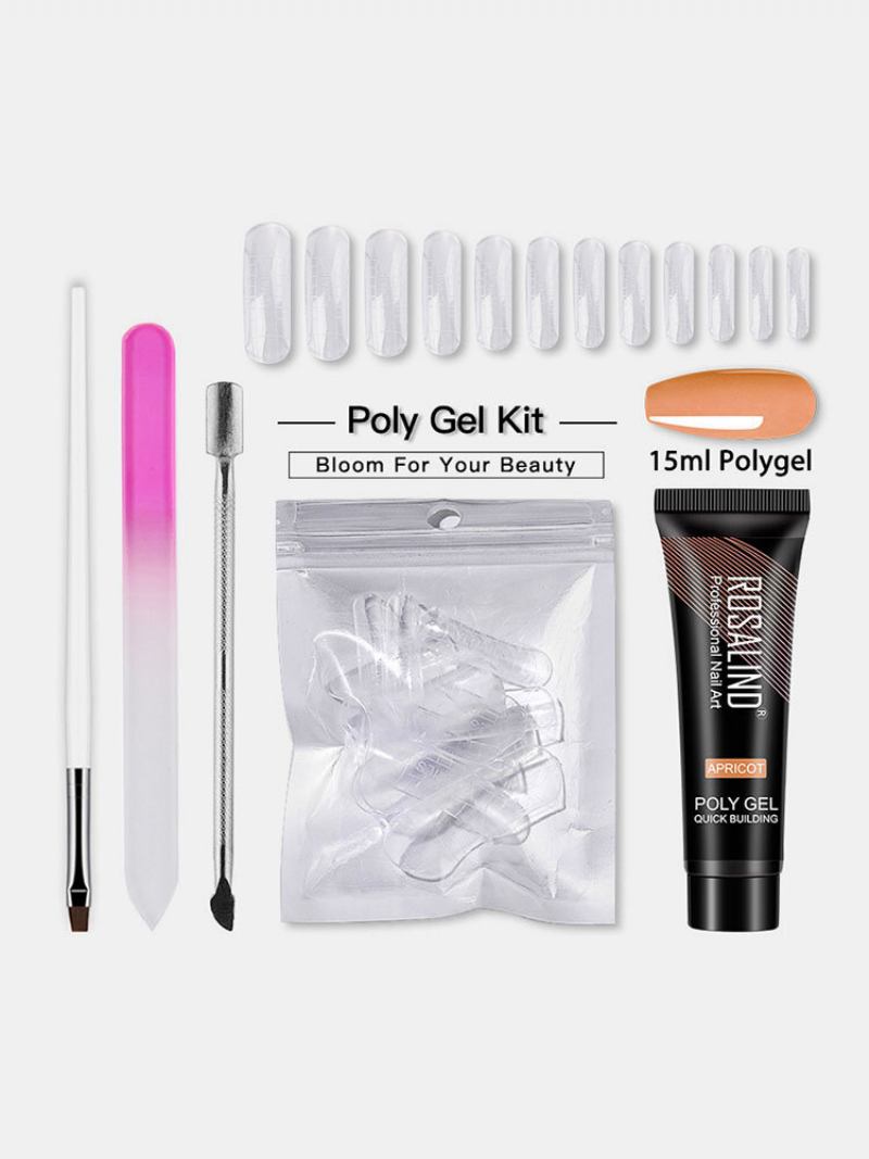 5 Τμχ Poly Nail Gel Kit Professional Art Design Decorations Επέκταση Βερνίκι Νυχιών