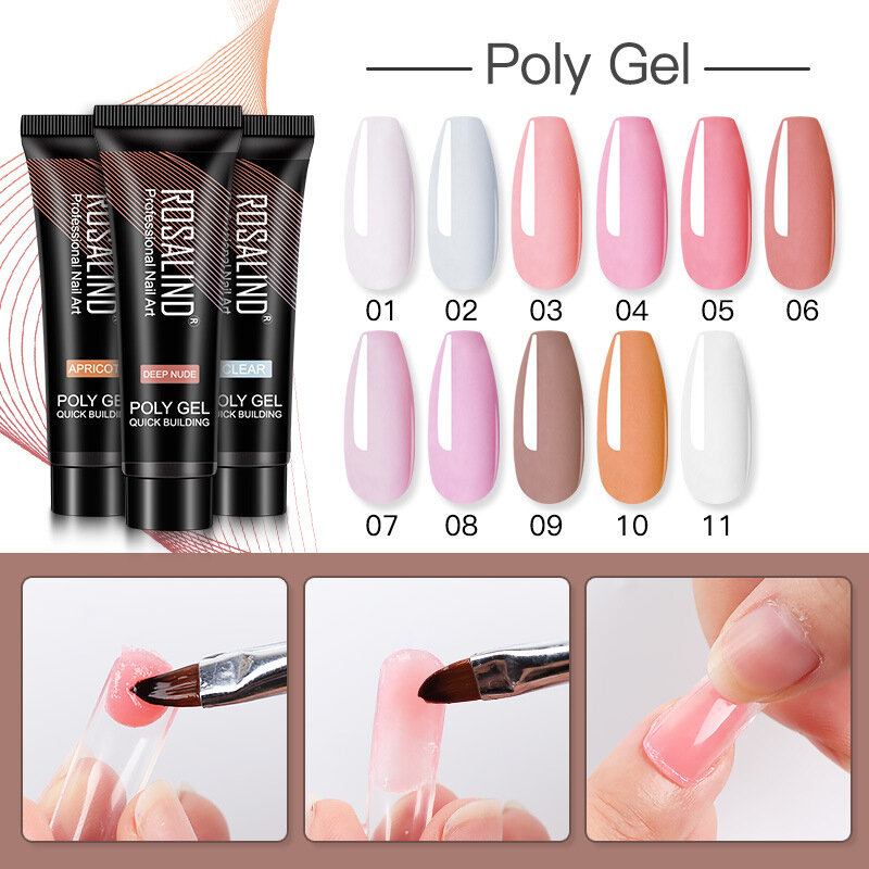 5 Τμχ Poly Nail Gel Kit Professional Art Design Decorations Επέκταση Βερνίκι Νυχιών