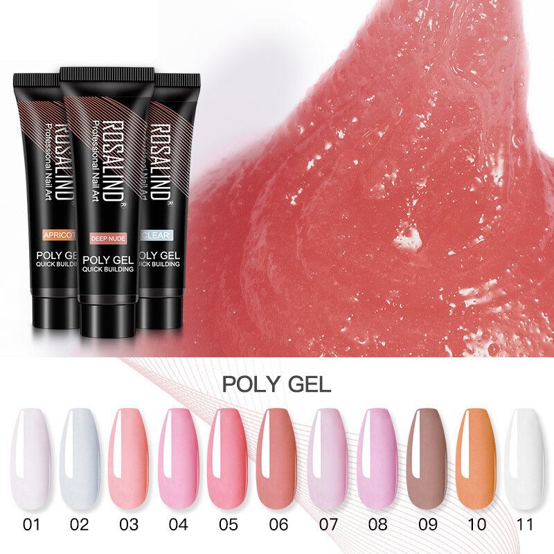 5 Τμχ Poly Nail Gel Kit Professional Art Design Decorations Επέκταση Βερνίκι Νυχιών