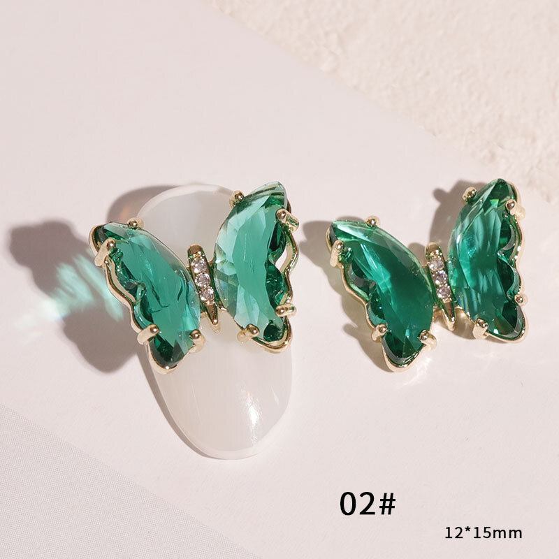 Diy Πολύχρωμο Τρισδιάστατο Πεταλούδα Κοσμήματα Με Κρύσταλλο Διακόσμηση