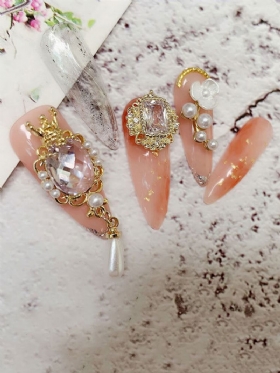 Diy Trendy Light Luxury Nail Art Decorations Zircon Metal Micro Inlay Flash Rhinestone Nails Photootherapy
