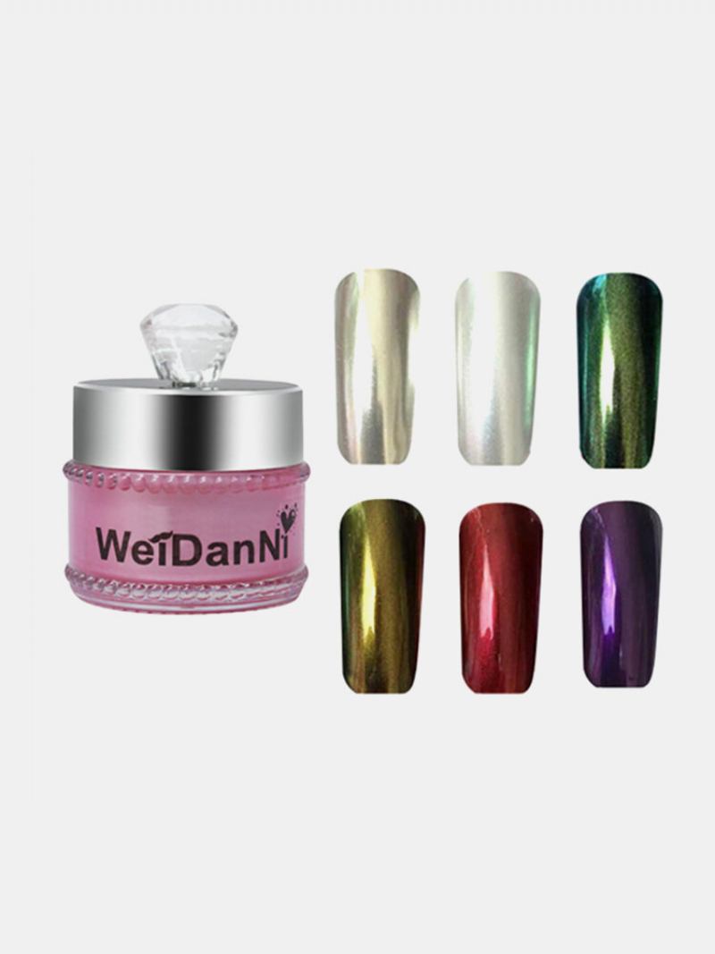 Magic Mirror Chrome Effect Powder Μεταλλικό Nail Art Πρόσθετο Pigment Γοητευτικό 12 Χρώματα Για Να Επιλέξετε