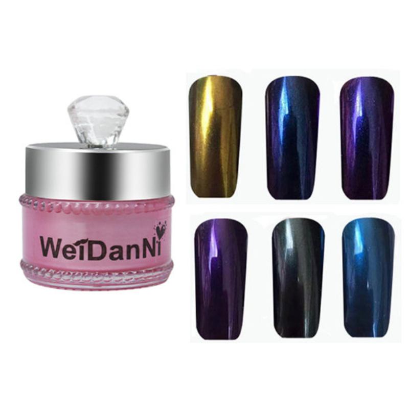 Magic Mirror Chrome Effect Powder Μεταλλικό Nail Art Πρόσθετο Pigment Γοητευτικό 12 Χρώματα Για Να Επιλέξετε