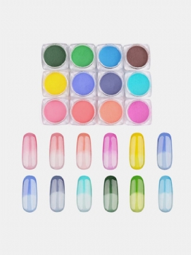 Μανικιούρ 12 Χρωμάτων Αλλαγή Θερμοκρασίας Nail Powder Glitter Gradient Pigment Manicure