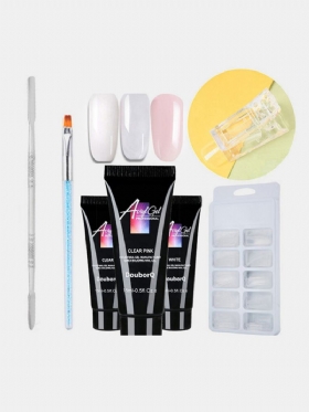 Σετ Ζελέ 4 Τμχ Για Επέκταση Νυχιών Soak Off Quick Builder Crystal Gel Nail Art Kit