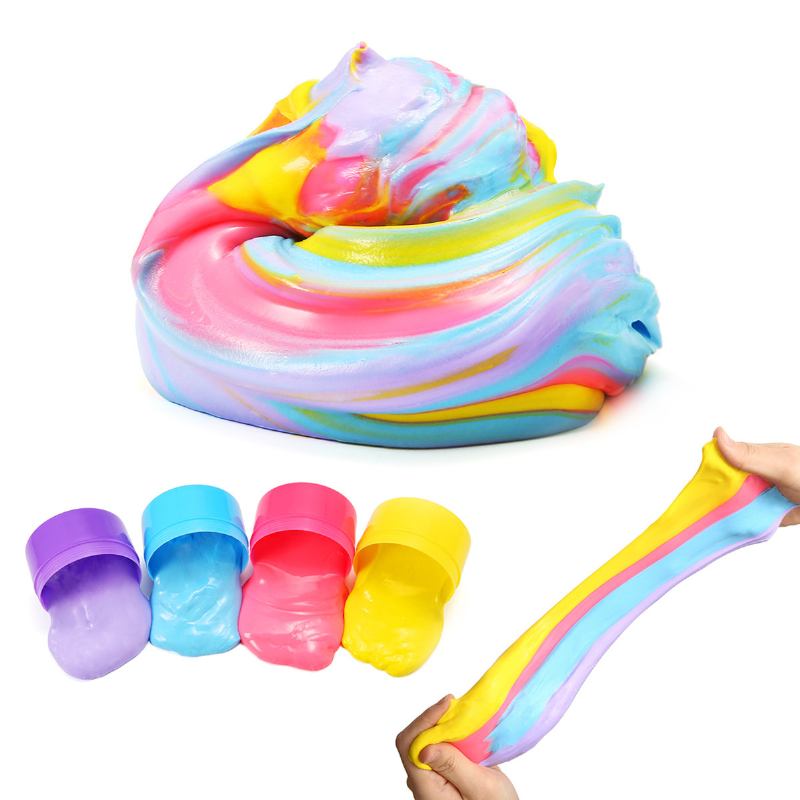 4 Τμχ Πολύχρωμο Πηλό Μη Τοξικό Puff Slime Diy Περιβαλλοντικό Παιχνίδι
