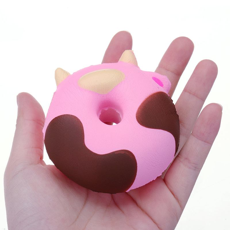 Cartoon Cow Donut Cake Squishy Slow Rising Collection Δώρο Μαλακό Παιχνίδι Με Συσκευασία