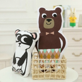 Cool Robot Panda Brown Bear Throw Μαξιλάρι Καναπές-κρεβάτι Αυτοκίνητο Βαμβακερό Γραφείου