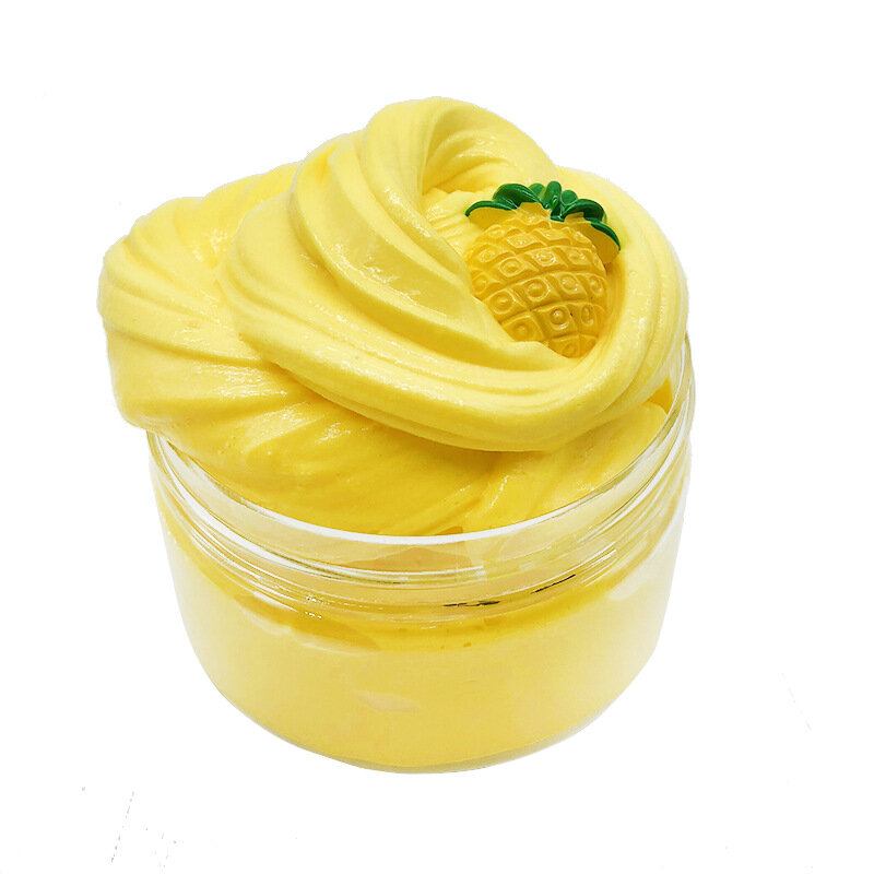 Diy Fruit Slime Fluffy Cotton Mud Πολύχρωμο Cup Cake Clay 100ml