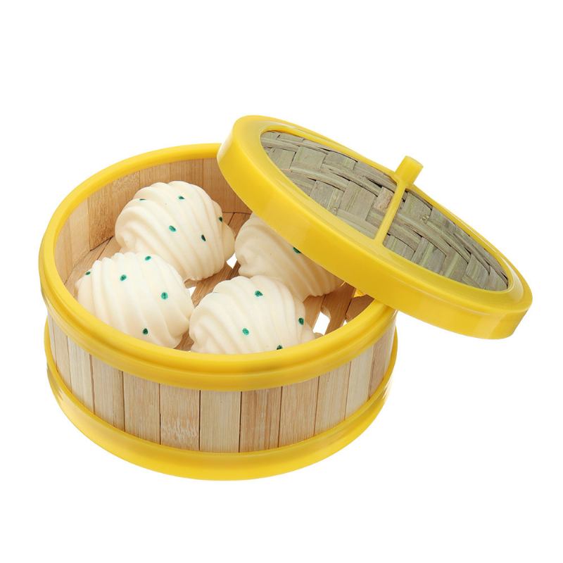 Δώρο Συλλογής 4 Τμχ Hanamaki Bread Squishy Soft Toy Slow Rising Με Κάλυμμα Ατμού