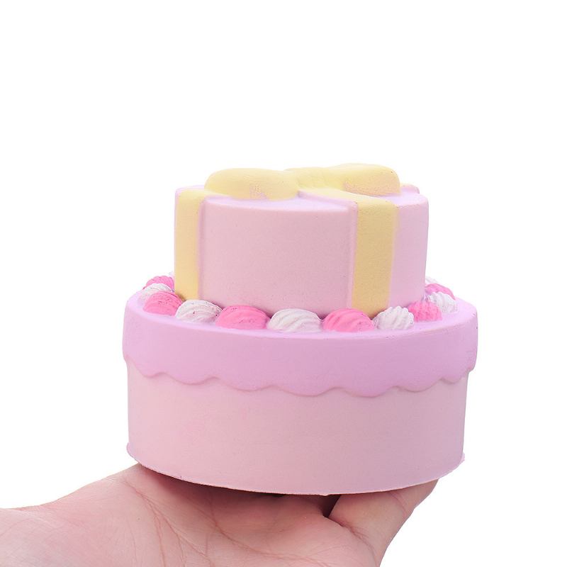 Δώρο Συλλογής Με Φιόγκο Διπλό Κέικ Squishy With Packaging