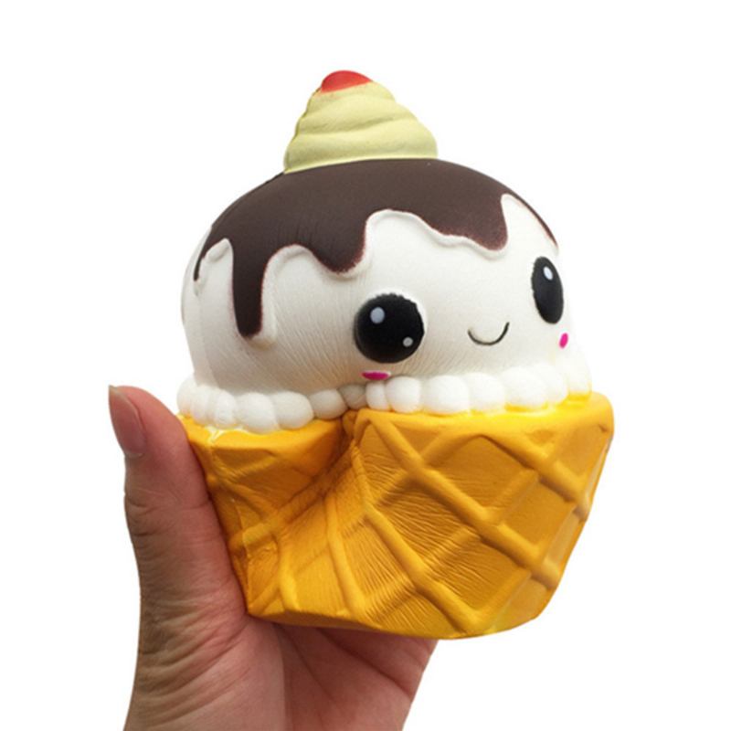 Kawaii Emoji Ice Cream Cup Squishy Slow Rising Toy Cute Doll