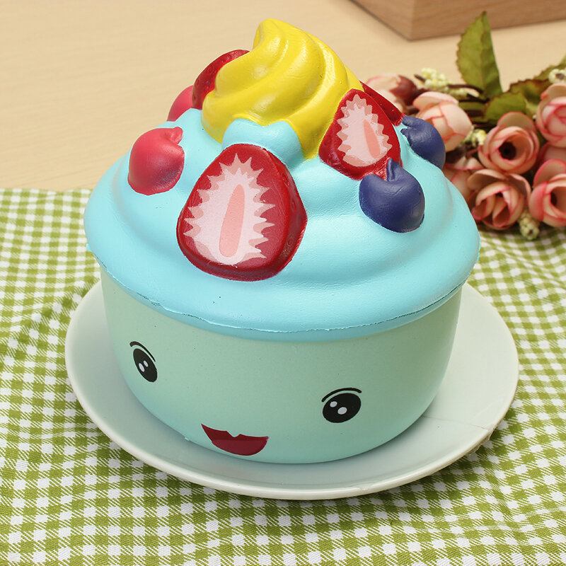 Leilei Squishy Strawberry Ice Cream Cup Cupcake Slow Rising Original Packaging Collection Δώρο
