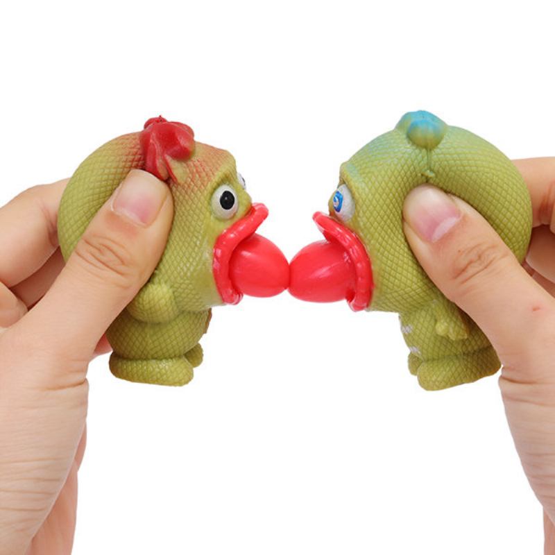 Pop Out Alien Squishy Stress Reliever Fun Gift Vent Toys Big Mouth Slime