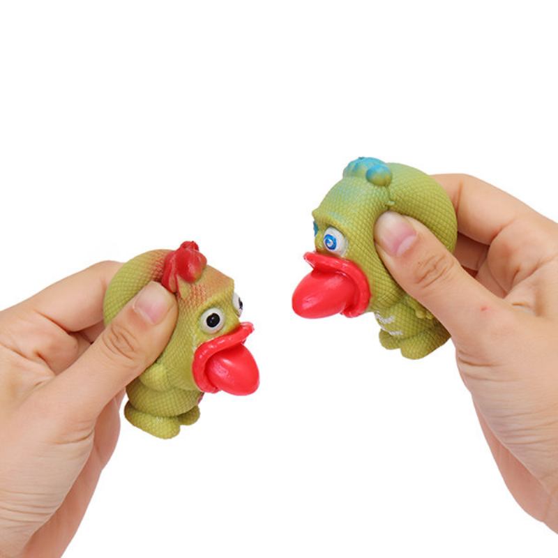 Pop Out Alien Squishy Stress Reliever Fun Gift Vent Toys Big Mouth Slime