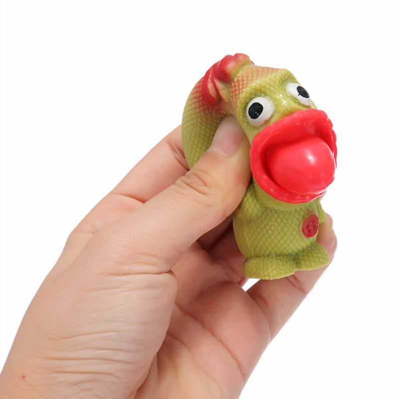Pop Out Alien Squishy Stress Reliever Fun Gift Vent Toys Big Mouth Slime