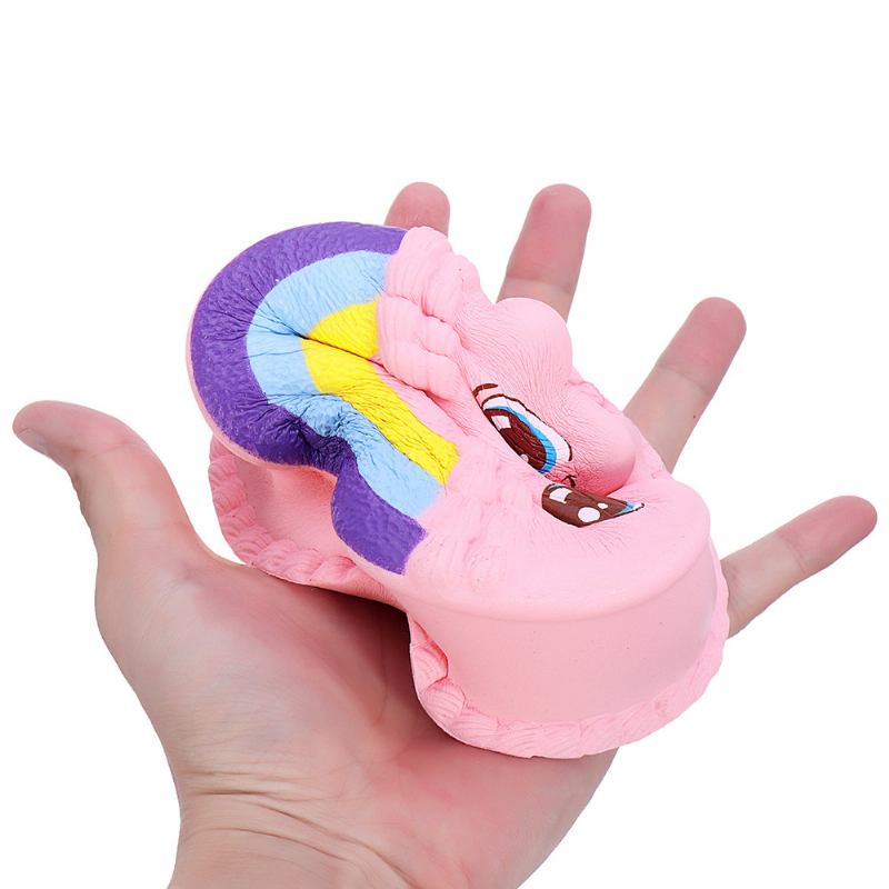 Rainbow Smile Cake Squishy Slow Rising With Packaging Collection Gift Μαλακό Παιχνίδι
