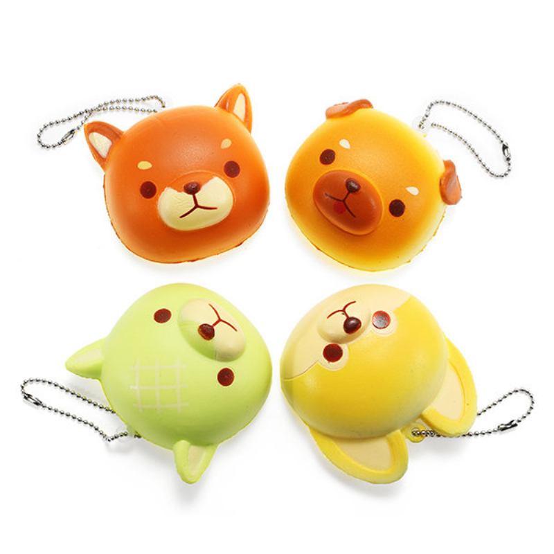 Super Squishy Cute Dog Soft Mini Animal Drop Slow Rising Decor Μενταγιόν Παιχνιδιών