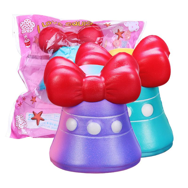 Συλλογή Δώρων Παιχνιδιών Μαλακών Bow-knot Bell Squishy Jumbo Slow Rising Με Συσκευασία