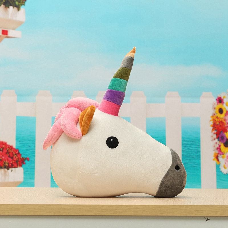 Unicorn Emoji Throw Μαξιλάρι Rainbow Pink Poop Emoticon 32cm