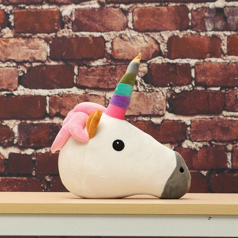Unicorn Emoji Throw Μαξιλάρι Rainbow Pink Poop Emoticon 32cm