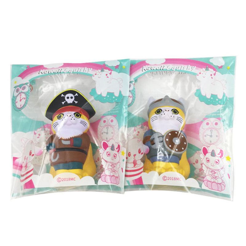 Viking Pirate Cat Squishy Με Συσκευασία