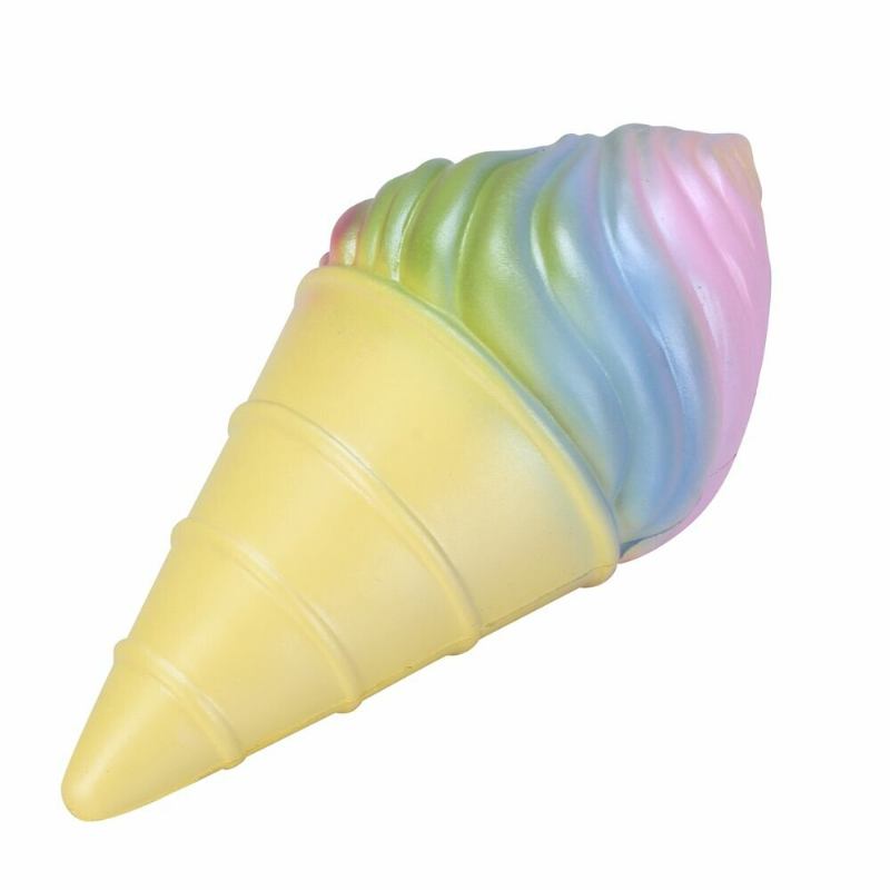 Vlampo Squishy Rainbow Ice Cream Cone Slow Rising Original Packaging Collection Gift Decor Toy