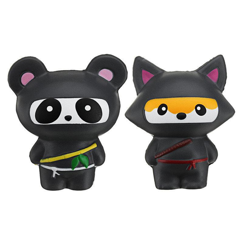 Χαριτωμένο Jumbo Squishy Ninja Cat Fox Panda Με Άρωμα Super Slow Rising Παιδικό Δώρο