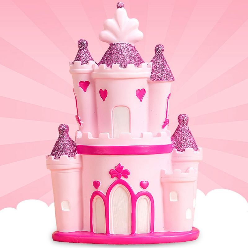 Creative Princess Castle Money Box Για Κορίτσια Ντελικάτο Κομψό Ροζ Παραμυθιού Δώρο Γενεθλίων Piggy Bank