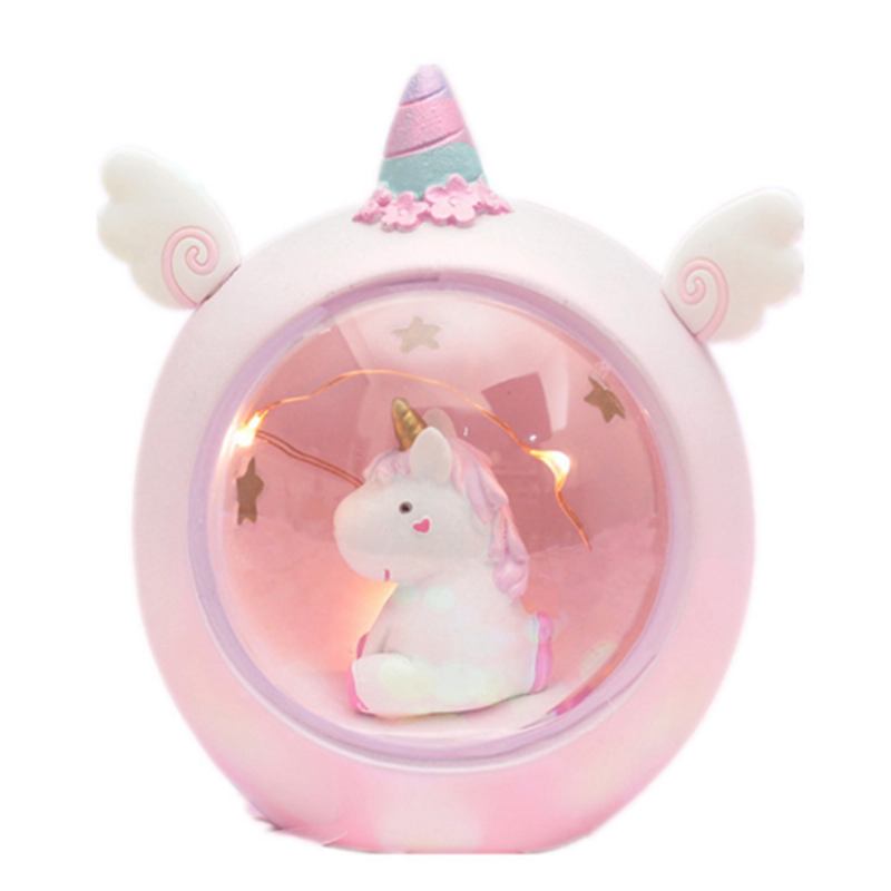 Επιτραπέζιο Φωτιστικό Unicorn Creative Resin Star Διακόσμηση Κρεβατοκάμαρας Με Φως Νύχτας Για Κορίτσια Μαθήτριες Χρησιμοποιούν Στρογγυλό
