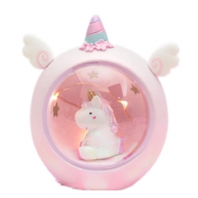 Επιτραπέζιο Φωτιστικό Unicorn Creative Resin Star Διακόσμηση Κρεβατοκάμαρας Με Φως Νύχτας Για Κορίτσια Μαθήτριες Χρησιμοποιούν Στρογγυλό
