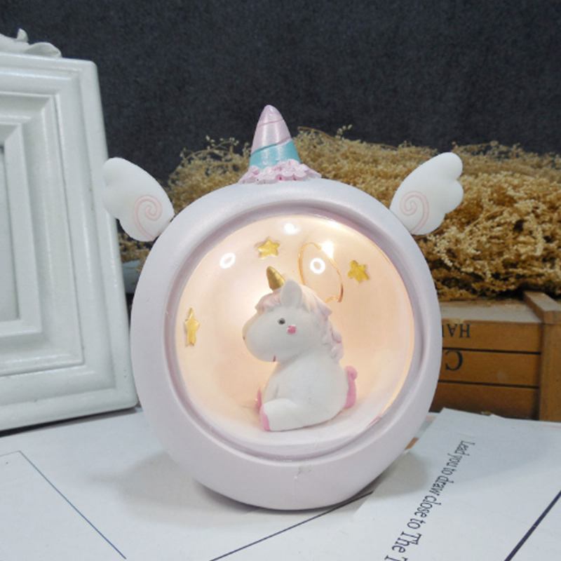 Επιτραπέζιο Φωτιστικό Unicorn Creative Resin Star Διακόσμηση Κρεβατοκάμαρας Με Φως Νύχτας Για Κορίτσια Μαθήτριες Χρησιμοποιούν Στρογγυλό