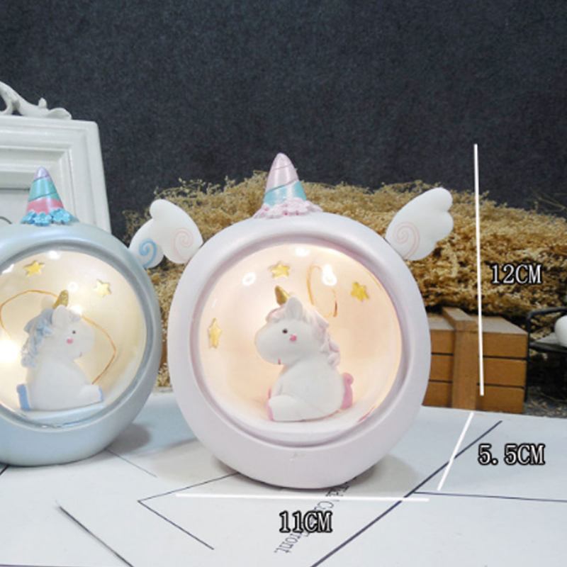 Επιτραπέζιο Φωτιστικό Unicorn Creative Resin Star Διακόσμηση Κρεβατοκάμαρας Με Φως Νύχτας Για Κορίτσια Μαθήτριες Χρησιμοποιούν Στρογγυλό