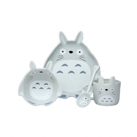 Χαριτωμένο Δημιουργικό Χαρτόνι Animal Model Ceramics 4 Τμχ Επιτραπέζια Σκεύη Κοστούμι Λειτουργικό Φανταχτερό Κύπελλο Σετ Πιάτων Κουταλιού Για Παιδιά