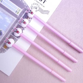 Cute Gel Pen - Cartoon Rabbit Neutral Pen Μαύρο 0.38mm