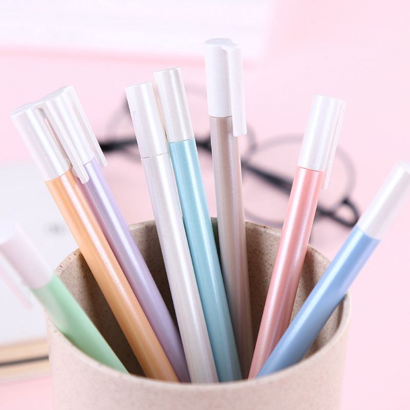 Young Macaron Color Needle Tip Neutral Pen Students Examination Gel Pen Black Ink 0.5mm