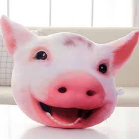 Μαξιλάρι Με Κεφαλή Χοίρου Cute Shape Cushion Pp Κοντό Βελούδινο Δημιουργικό Στήριγμα Για Δώρο Γενεθλίων