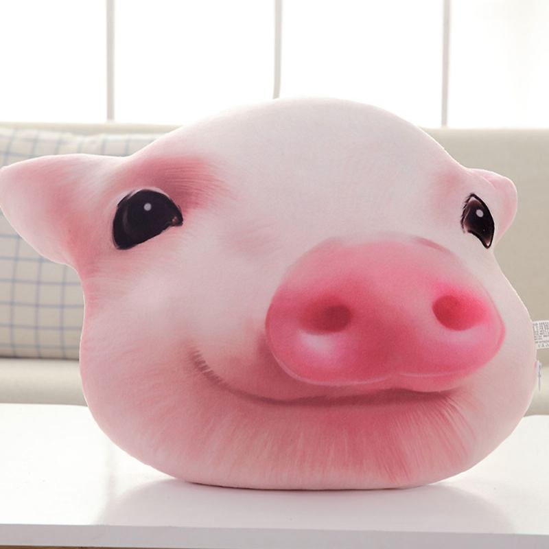 Μαξιλάρι Με Κεφαλή Χοίρου Cute Shape Cushion Pp Κοντό Βελούδινο Δημιουργικό Στήριγμα Για Δώρο Γενεθλίων