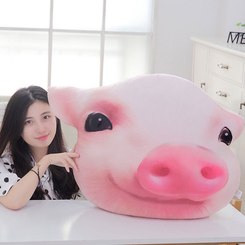 Μαξιλάρι Με Κεφαλή Χοίρου Cute Shape Cushion Pp Κοντό Βελούδινο Δημιουργικό Στήριγμα Για Δώρο Γενεθλίων
