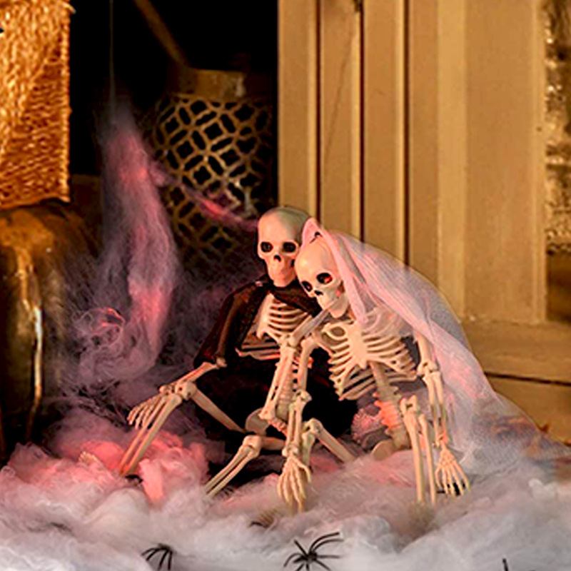 Απόκριες Skull Skeleton Simulation Human Body Plastic Ghost Groom Bride Couple Decoration Props