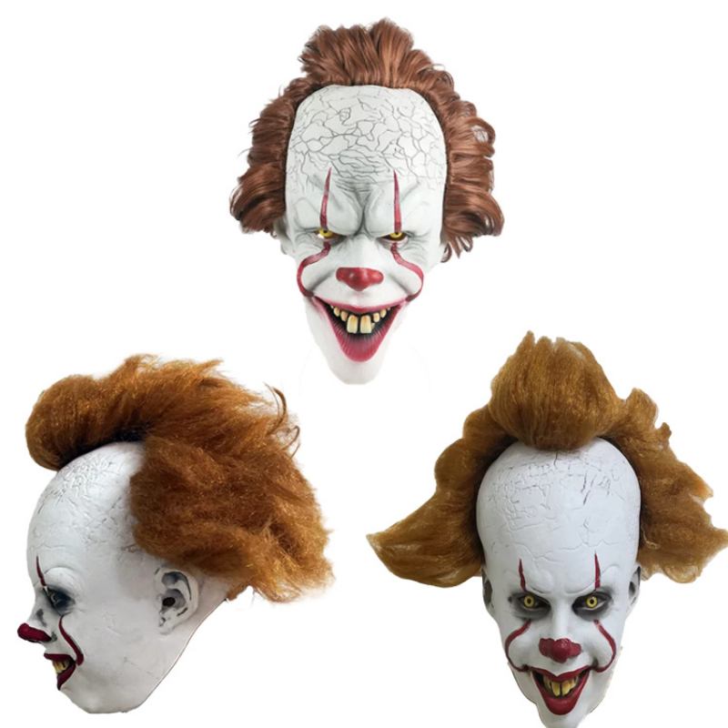 Απόκριες Ταινία Τρόμου Clown Back Soul Props Παρουσίαση Πάρτι Χορού Scary Mask Carnival Dress Up Latex Shear