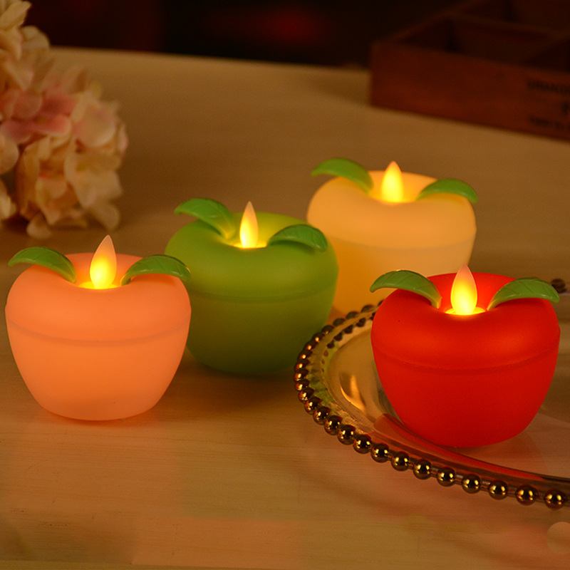 Apple Led Electronic Candles Bar Διακόσμηση Γάμου Στηρίγματα Christmas Mood Lights Simulation Swing Candle