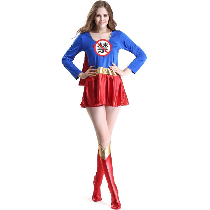Γυναικεία Αποκριάτικη Στολή Σέξι Γυναίκα Superman Παιχνίδι Ρόλων Μεγάλου Μεγέθους