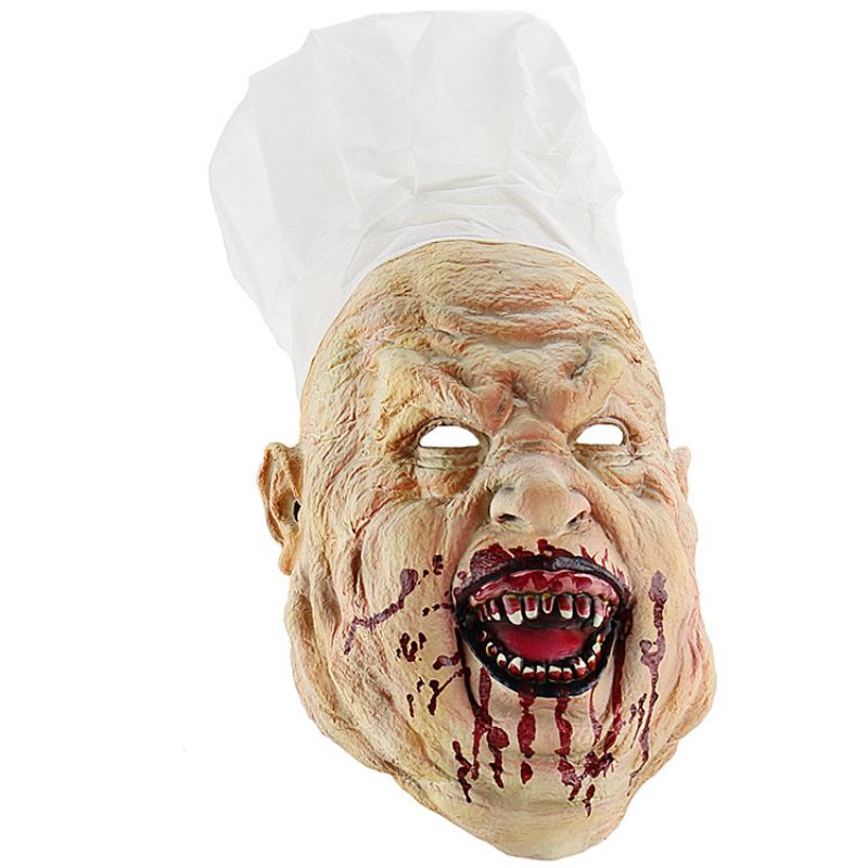 Halloween Chef Dress Up Headgear Χονδρική Horror Butcher Mask Latex