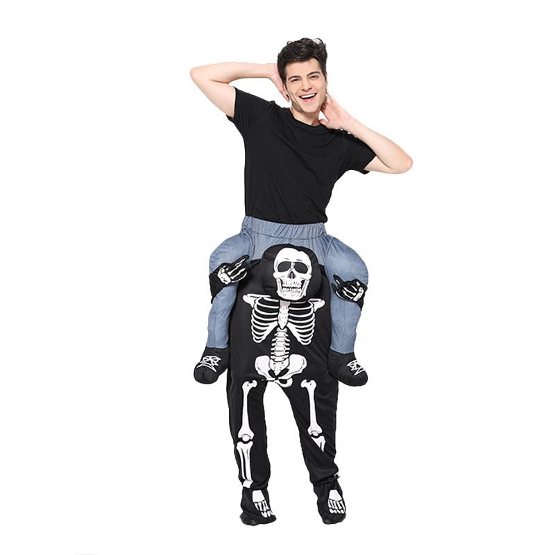 Halloween Christmas Skull Back Pants Magic Cos Party Stage Performance Στολή
