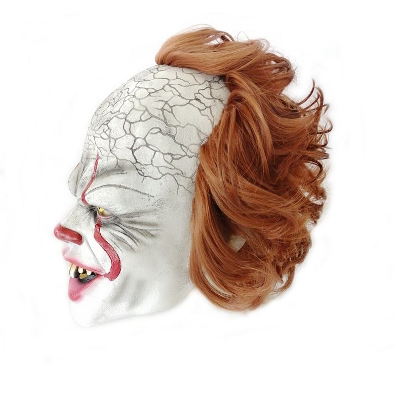 Halloween Clown Mask Costume Prop Scary Joker Cosplay Decorations Stephen Στήριγμα Για Το Party Decoration