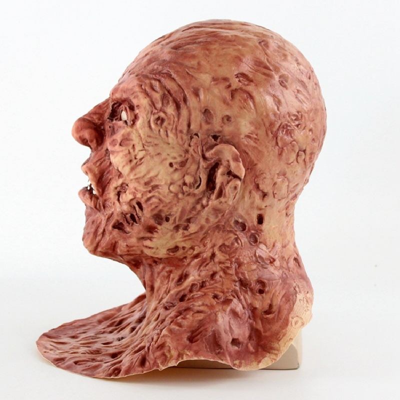 Halloween Creepy Latex Mask Horror Scary Monster Deluxe Evil Devil For Adults Brown