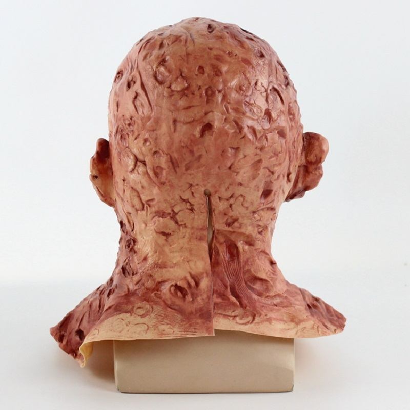 Halloween Creepy Latex Mask Horror Scary Monster Deluxe Evil Devil For Adults Brown